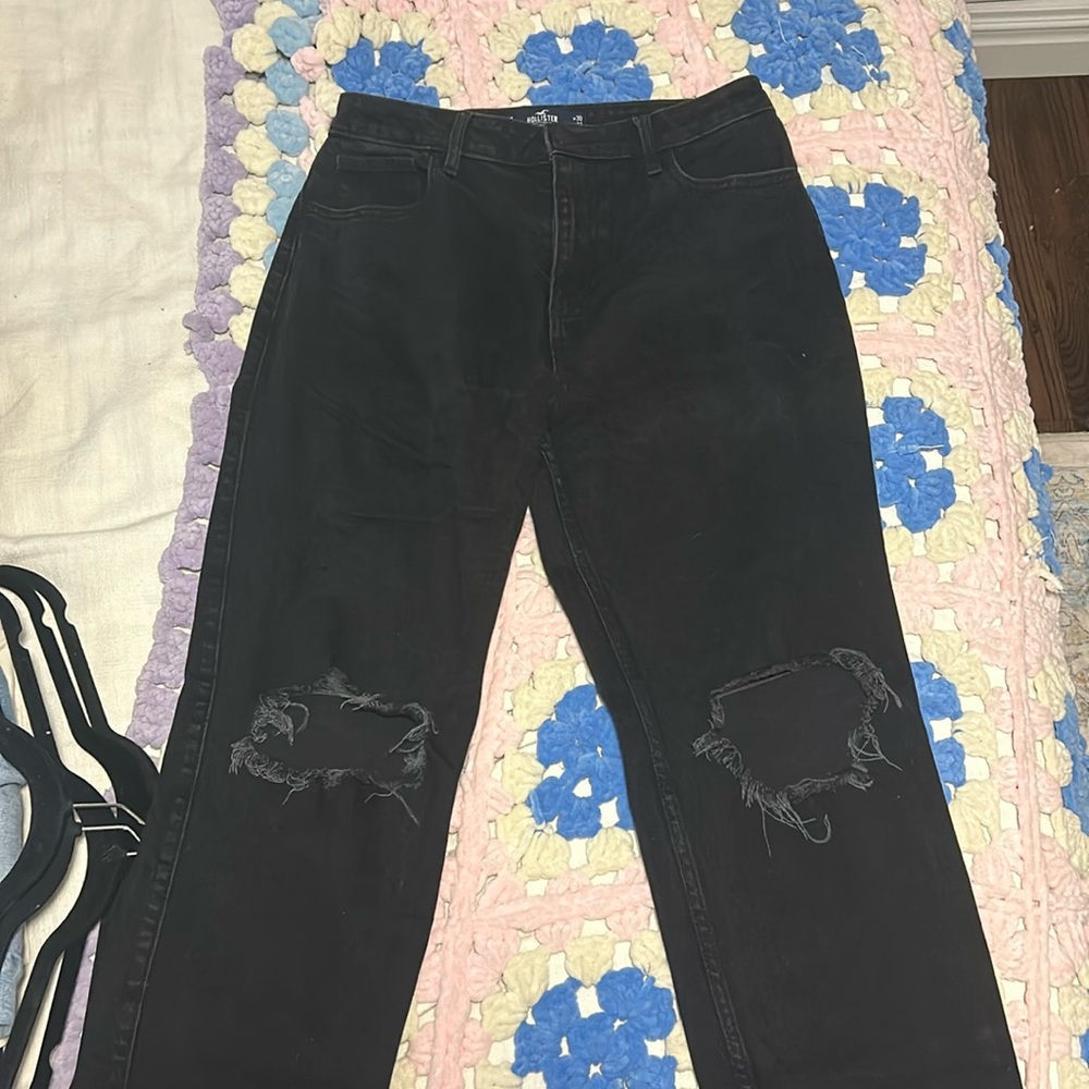Hollister Ultra High Rise ‘90s Vintage Straight Jean - Black Sz 11R